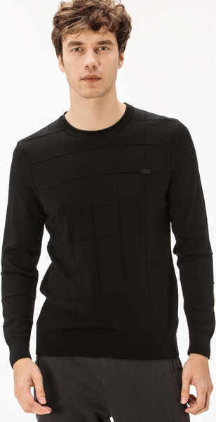 Czarny sweter Lacoste w stylu casual