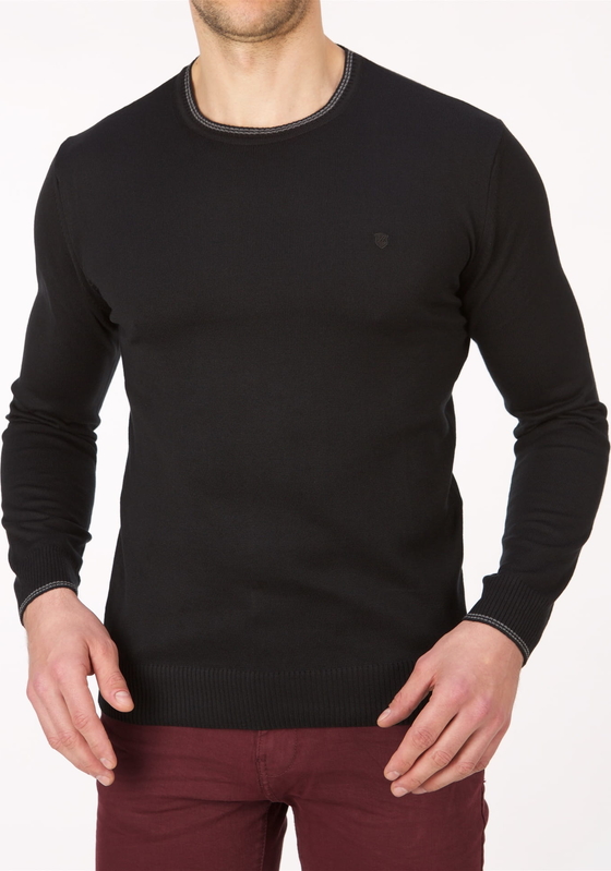 Czarny sweter Lanieri z bawełny