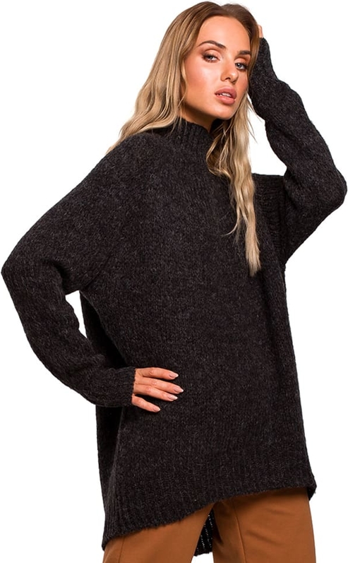 Czarny sweter Limango Polska w stylu casual z bawełny
