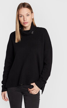 Czarny sweter Liu-Jo w stylu casual