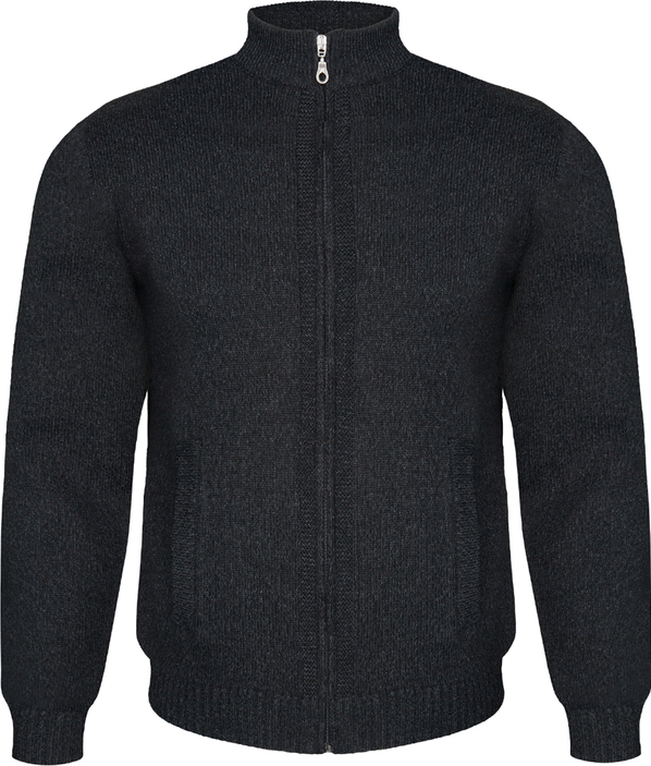 Czarny sweter M. Lasota w stylu casual ze stójką