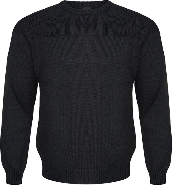 Czarny sweter M. Lasota z okrągłym dekoltem w stylu casual