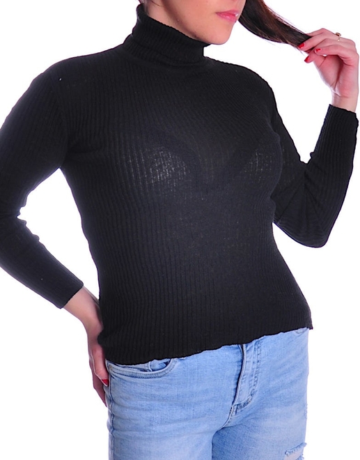 Czarny sweter Marka Niezdefiniowana w stylu casual