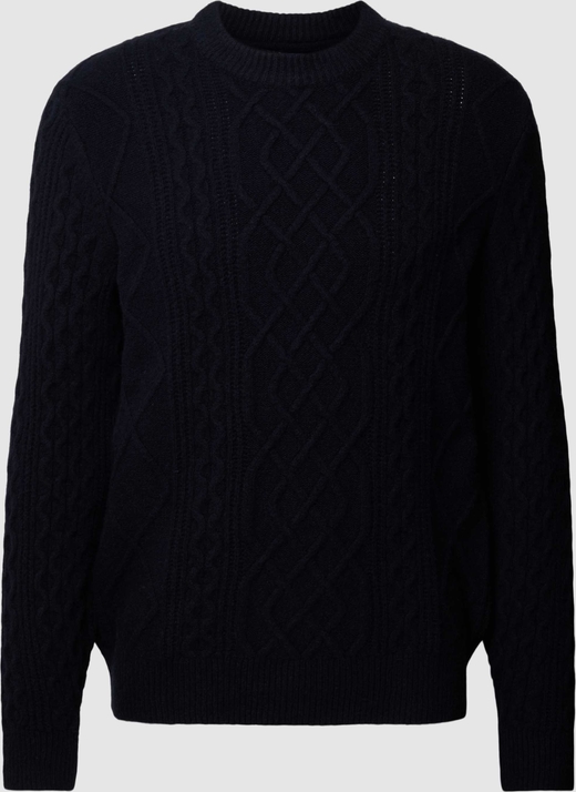 Czarny sweter McNeal z okrągłym dekoltem w stylu casual