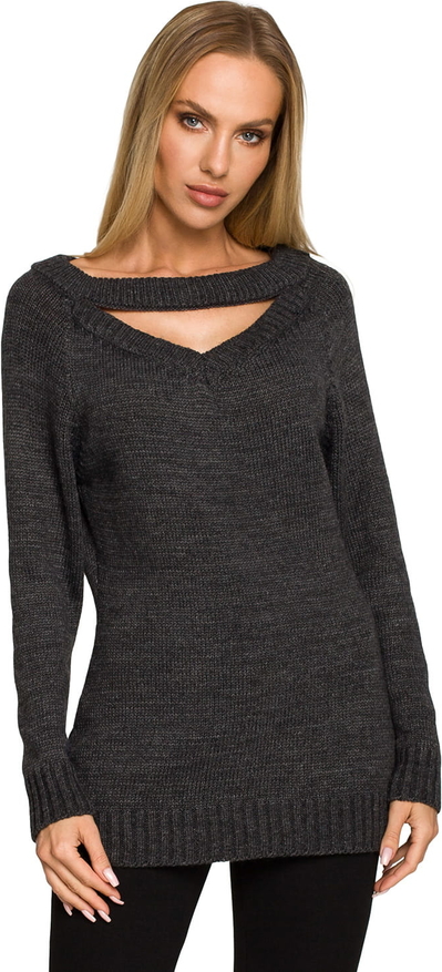 Czarny sweter MOE w stylu casual
