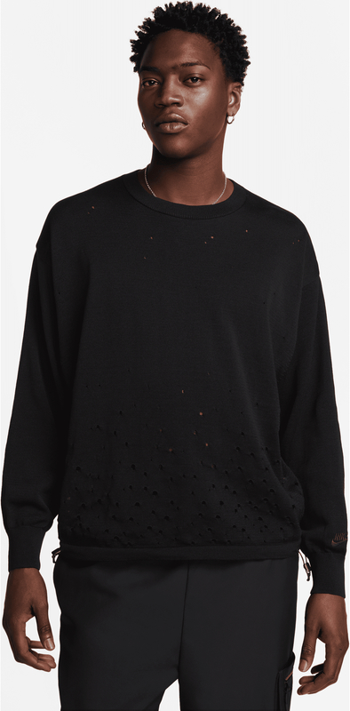 Czarny sweter Nike z okrągłym dekoltem