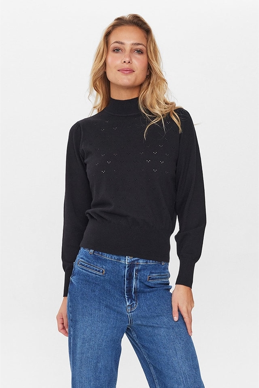 Czarny sweter Numph w stylu casual