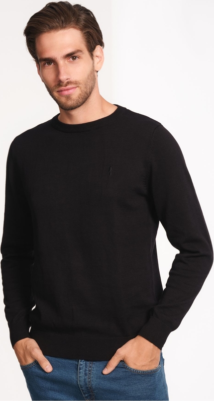 Czarny sweter Ochnik z okrągłym dekoltem