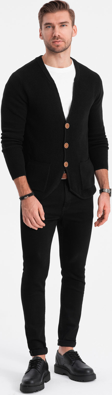 Czarny sweter Ombre w stylu casual