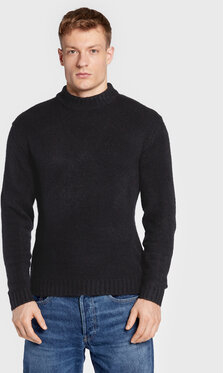 Czarny sweter Redefined Rebel z okrągłym dekoltem w stylu casual