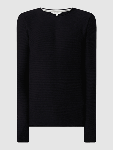 Czarny sweter Review z bawełny w stylu casual z okrągłym dekoltem