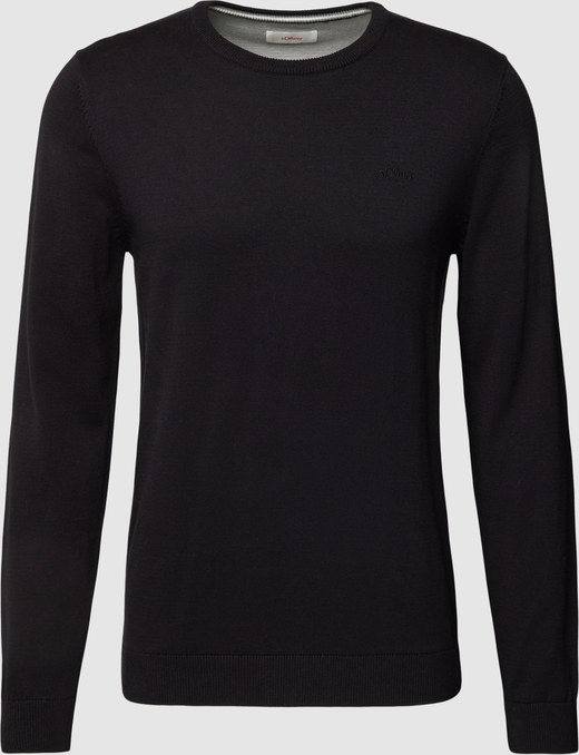 Czarny sweter S.Oliver z okrągłym dekoltem w stylu casual