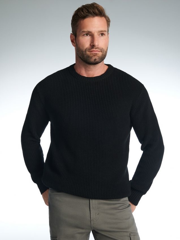 Czarny sweter Sinsay w stylu casual z okrągłym dekoltem