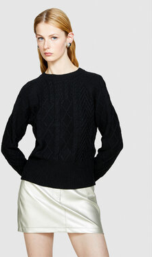 Czarny sweter Sisley w stylu casual