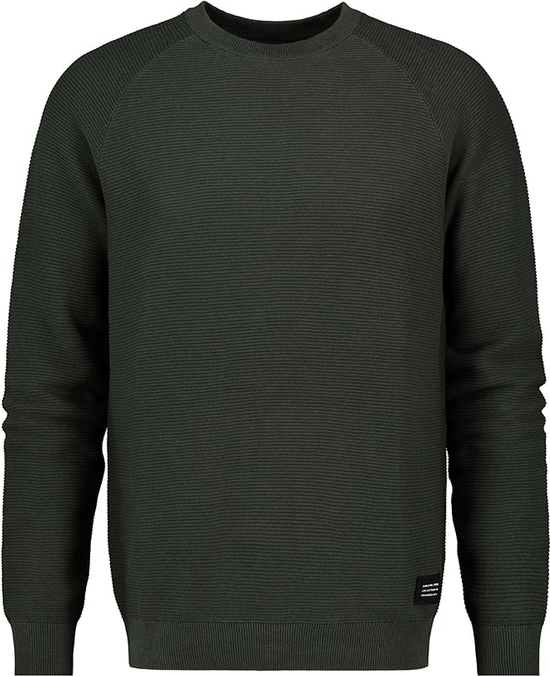 Czarny sweter SUBLEVEL z okrągłym dekoltem z bawełny