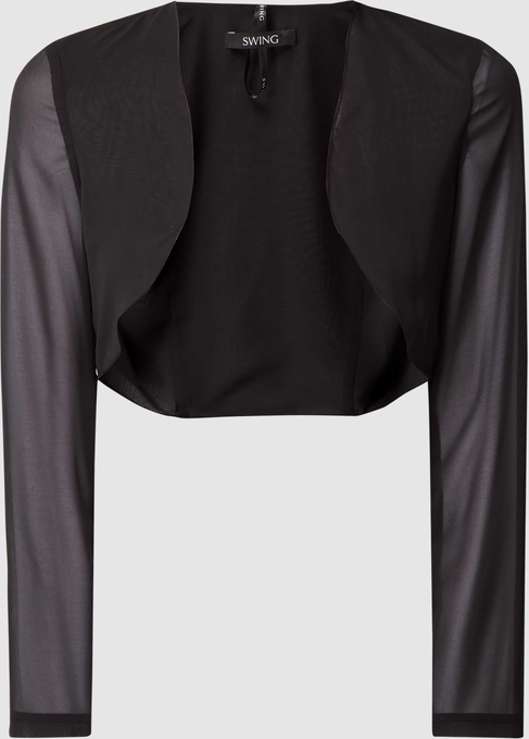 Czarny sweter Swing w stylu casual z szyfonu