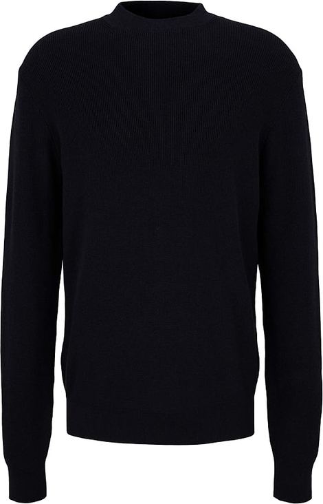 Czarny sweter Tom Tailor w stylu casual ze stójką