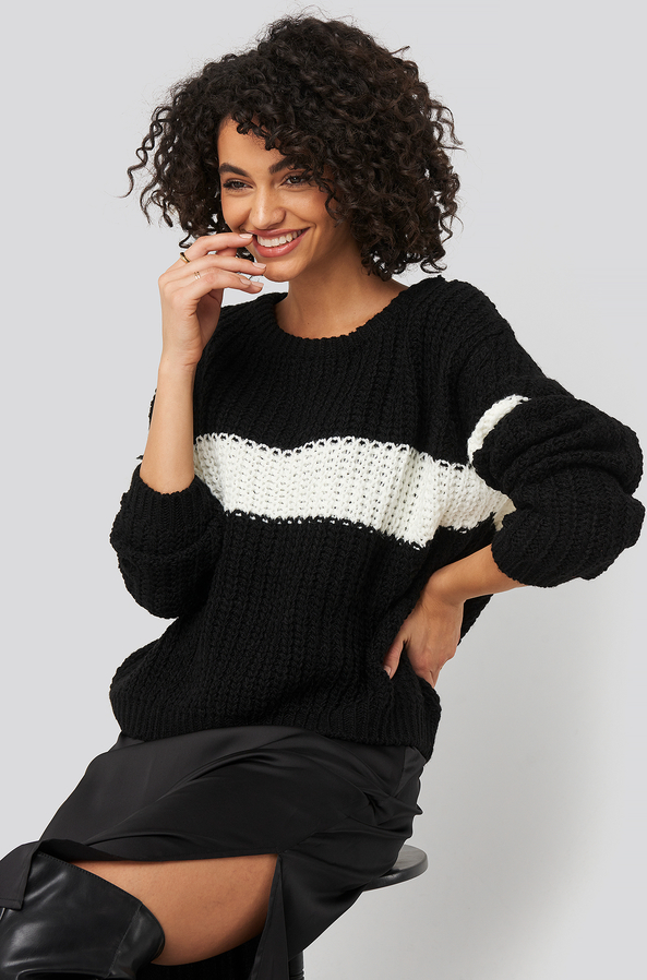 Czarny sweter Trendyol w stylu casual
