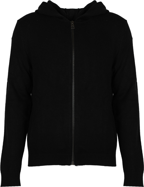 Czarny sweter ubierzsie.com z dzianiny w stylu casual