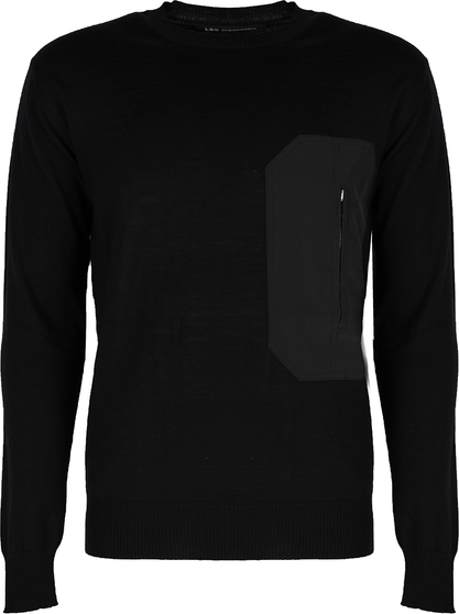 Czarny sweter ubierzsie.com z okrągłym dekoltem w stylu casual