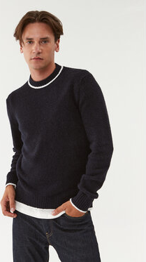 Czarny sweter United Colors Of Benetton w stylu casual