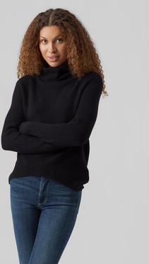Czarny sweter Vero Moda w stylu casual