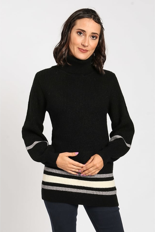 Czarny sweter William De Faye z kaszmiru w stylu casual