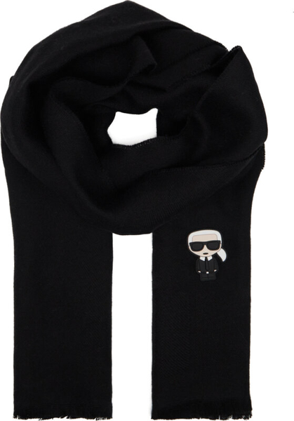 Czarny szal męski Karl Lagerfeld
