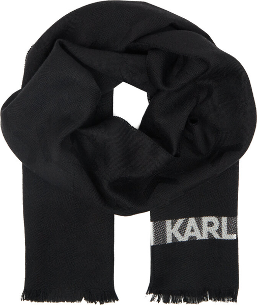 Czarny szal męski Karl Lagerfeld