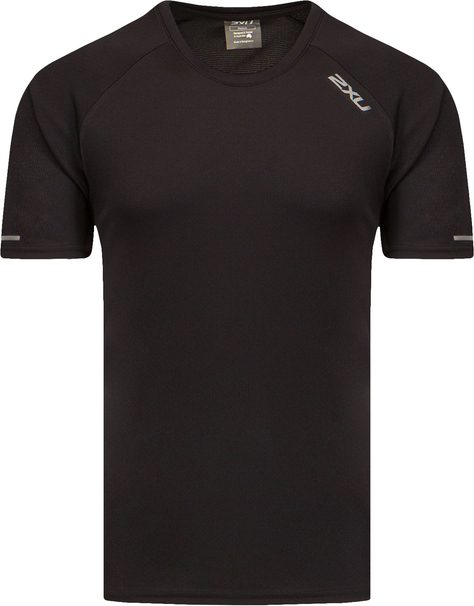 Czarny t-shirt 2XU z krótkim rękawem