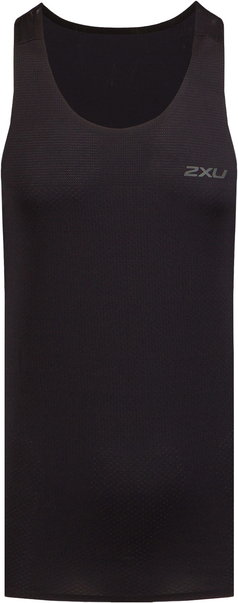 Czarny t-shirt 2XU z tkaniny z krótkim rękawem w stylu casual
