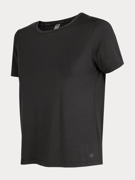 Czarny t-shirt 4F w sportowym stylu z krótkim rękawem