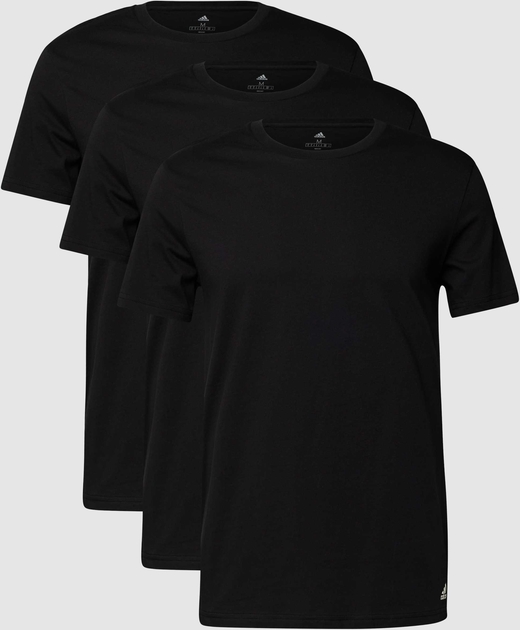 Czarny t-shirt Adidas Sportswear z bawełny z krótkim rękawem w sportowym stylu