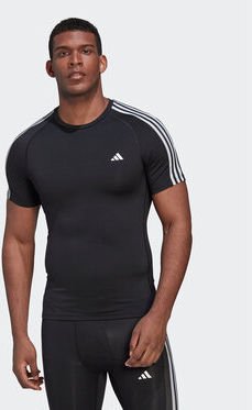 Czarny t-shirt Adidas w sportowym stylu