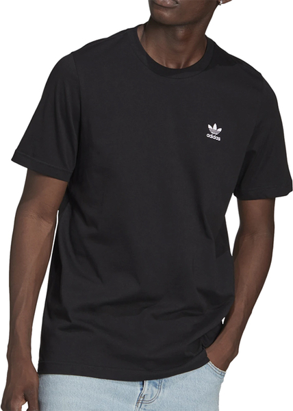 Czarny t-shirt Adidas w stylu casual z krótkim rękawem