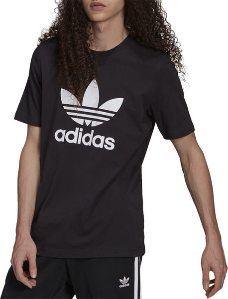 Czarny t-shirt Adidas z bawełny w sportowym stylu
