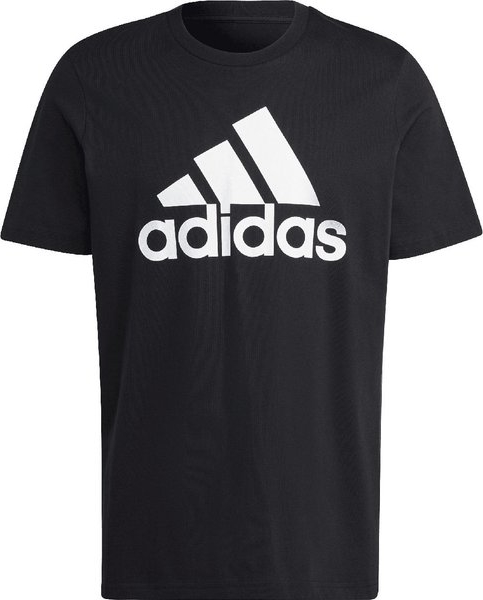 Czarny t-shirt Adidas z dżerseju w sportowym stylu
