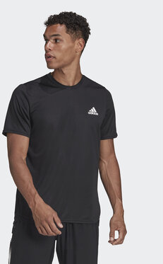Czarny t-shirt Adidas z krótkim rękawem
