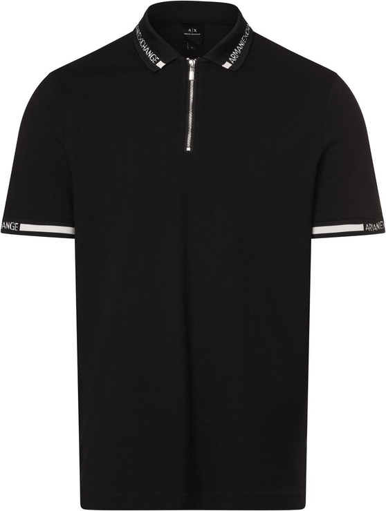 Czarny t-shirt Armani Exchange w stylu casual z krótkim rękawem