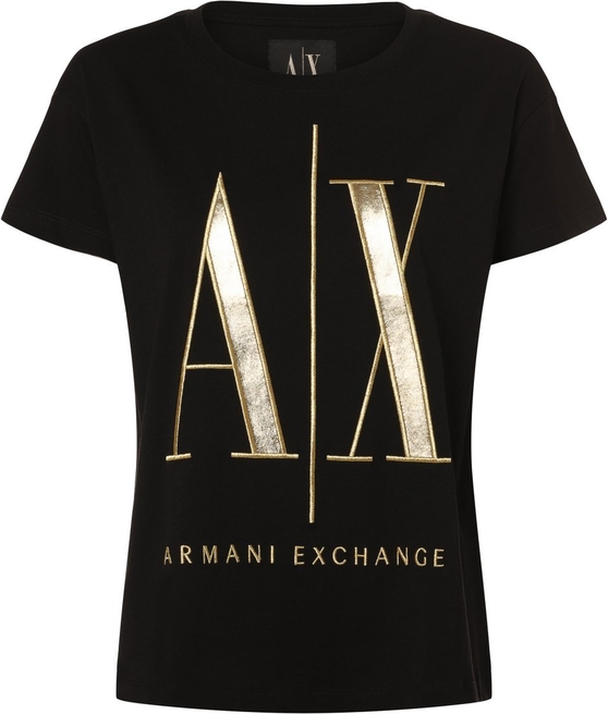 Czarny t-shirt Armani Exchange z bawełny