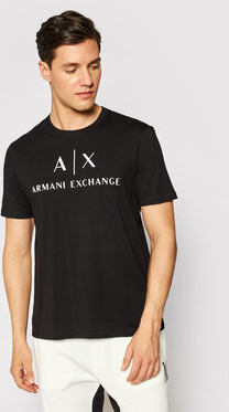 Czarny t-shirt Armani Exchange z krótkim rękawem