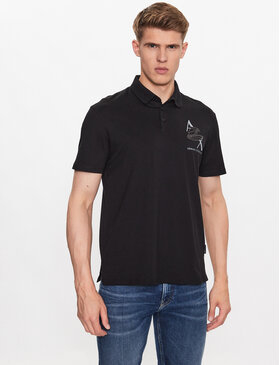 Czarny t-shirt Armani Exchange z krótkim rękawem w stylu casual