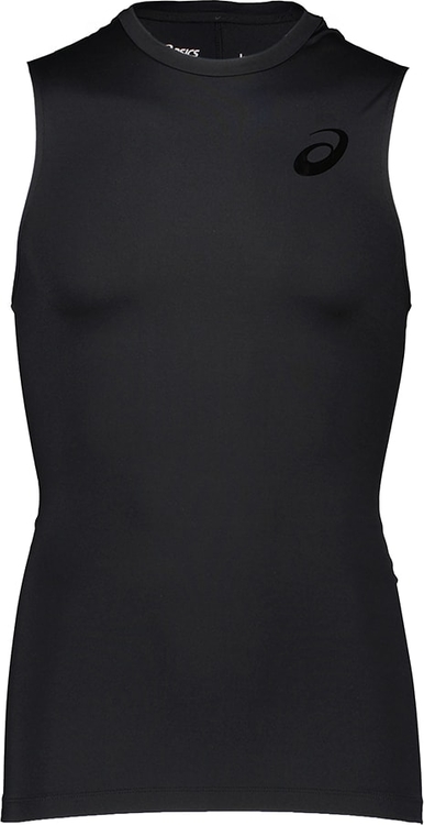 Czarny t-shirt ASICS z krótkim rękawem w sportowym stylu