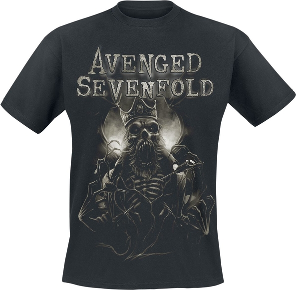 Czarny t-shirt Avenged Sevenfold z bawełny
