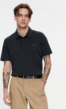 Czarny t-shirt Baldessarini w stylu casual z krótkim rękawem
