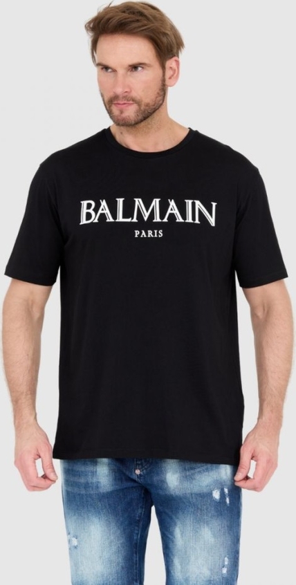 Czarny t-shirt Balmain w młodzieżowym stylu