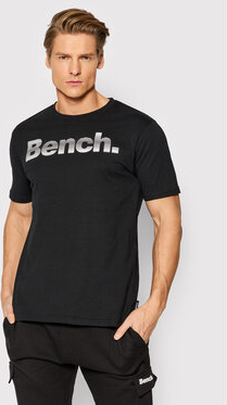Czarny t-shirt Bench w młodzieżowym stylu z krótkim rękawem