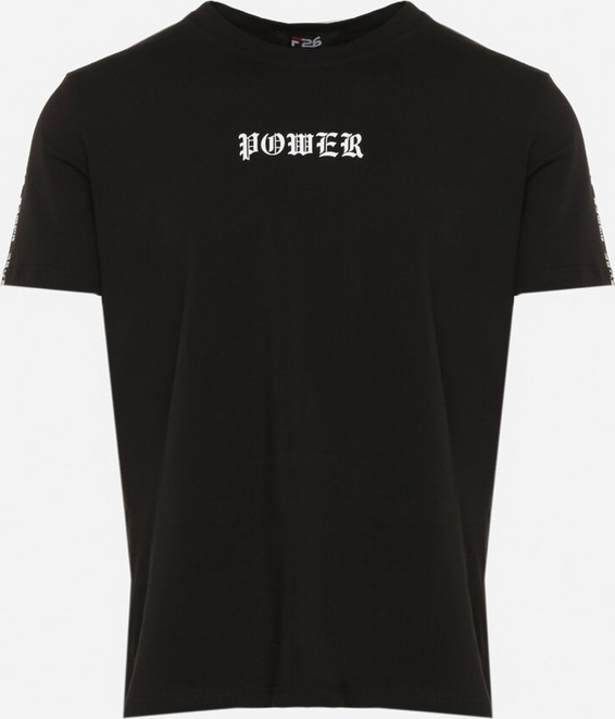 Czarny t-shirt born2be w młodzieżowym stylu z krótkim rękawem z bawełny