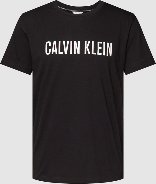 Czarny t-shirt Calvin Klein Underwear z bawełny z nadrukiem z krótkim rękawem