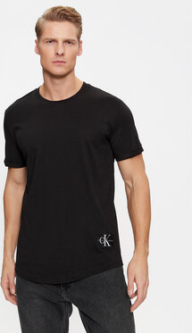 Czarny t-shirt Calvin Klein z krótkim rękawem